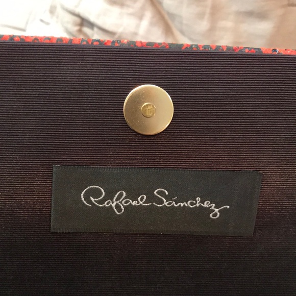 Embossed python calfskin handbag - Picture 4 of 9